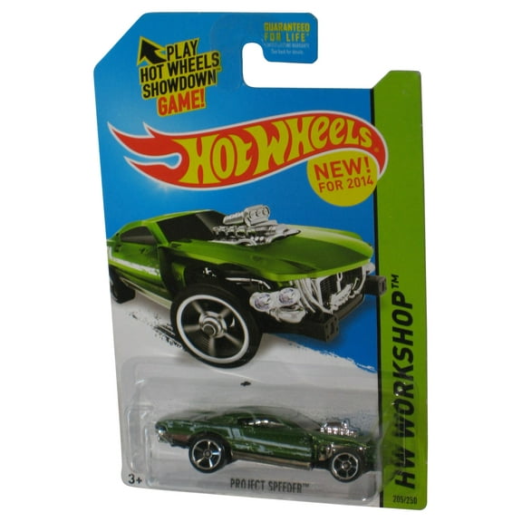 Hot Wheels HW Workshop (2014) Green Project Speeder Toy Car 205/250