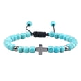 thumbnail image 1 of iju7gthy Srpg33 Hand Braided Rope Bracelet Turquoise Beaded Bracelet For, 1 of 7