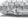thumbnail image 4 of Damask Pet Bed, Vintage Victorian Style Swirly Pattern of Lacy Shabby Rococo Baroque Effect, Chew Resistant Pad for Dogs and Cats Cushion with Removable Cover, 24" x 39", Grey and White, by Ambesonne, 4 of 4