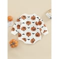 thumbnail image 4 of Inevnen Infant Baby Girl Boy Halloween Outfit Pumpkin Sweatshirt Onesie Romper Bodysuit Clothes, 4 of 7