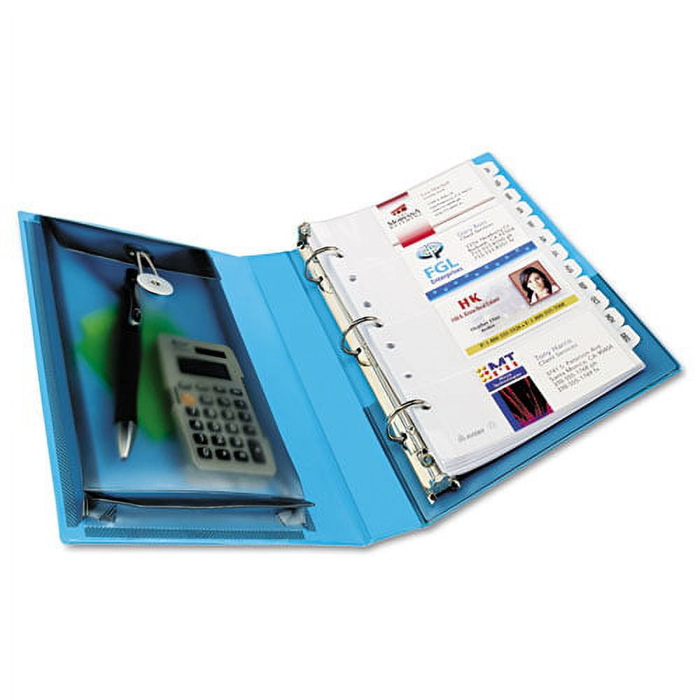 "Mini Size Protect And Store View Binder With Round Rings, 3 Rings, 1"" Capacity, 8.5 X 5.5, Blue | Bundle of 2 Each"