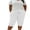 #06 White 【Mix, Match & Rotate: Stock Up on Daily Colors】, variant on Women's Plus Size Shorts, Drawstring Elastic Waist Shorts with Pockets, Cotton Blend Loose Sport Knee‑Length Shorts for Beach Workout Daily | TruHer,Brown L