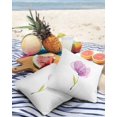 thumbnail image 4 of Outdoor Throw Pillow Cover Abstract Art Blossoming Floral Art Waterproof Cushion Covers 2 Pack Watercolor Purple Flower on White Pillow Cases Home Decoration for Patio Garden Couch Sofa, 4 of 7