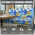 thumbnail image 4 of Uorisanigo RV Dinette Cushions Covers - Stretchable Camper Cushion Cover - Washable Rv Seat Cushion Slipcovers for RV Campers Car Bench 2 Chairs Set(Tropical Yellow Hibiscus Flowers), 4 of 7