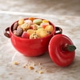 thumbnail image 6 of geerera Cute Apple Ceramic Bowl with Lid & Handles, Oven-Safe Serving Bowl, Decorative Tableware for Soup, Stews, Desserts, Home Decor, Gifting, 6 of 8