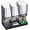 Black Mesh, variant on 6 Compartment Upright Breakroom Coffee Condiment and Cup Storage Organizer, White