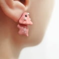 thumbnail image 6 of SmartBy 7 Pairs Cartoon Animal Bite Earrings Shark Dinosaur Dog Hippo Anti-slip Earrings Daily Wear Dating Parties Ear Jewelry, 6 of 7