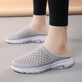 thumbnail image 4 of AJGRHE Women's Casual Shoes Casual On Sneakers Breathable Mesh Toe Cover Summer Walking Shoes Soft Sole Outdoor Loafers Grey 37, 4 of 9