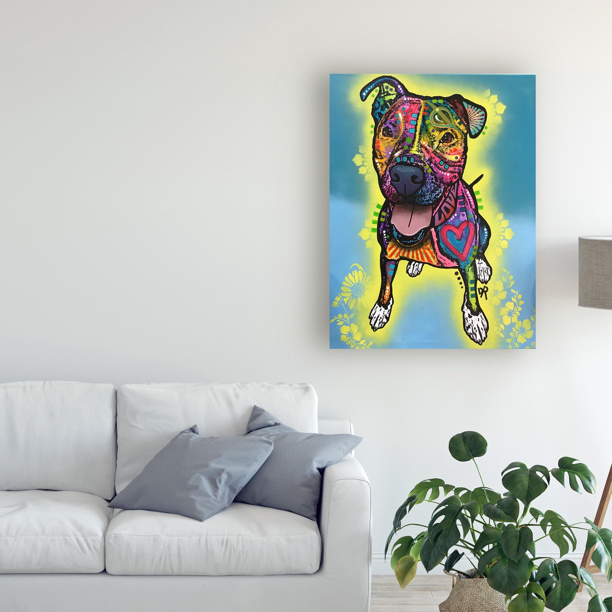 Trademark Fine Art 'Dog Pop Pitt Bull' Canvas Art by Dean Russo