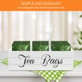 thumbnail image 4 of 2 Pcs Tea Bag Box Wood Tea Bag Organizer with 3 Compartment Decorative Sugar Packet Holder for Kitchen Countertop Office Desk Cabinet-white-, 4 of 9