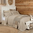 thumbnail image 3 of VHC Brands Sawyer Mill Ticking Stripe Quilt, Queen 90x90, Charcoal Grey, 3 of 5