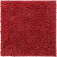 thumbnail image 1 of Unique Loom Shag Quotidien Tapis en Peluche 3' 3 x 3' 3 Carrés en Rouge Cerise, 1 of 1