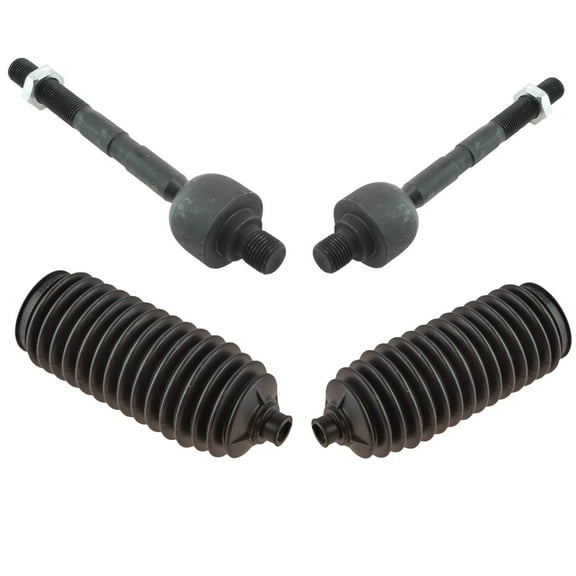 TRQ Inner Tie Rods & Bellows Kit Fits 2007-2010 Hyundai Elantra PSA45741