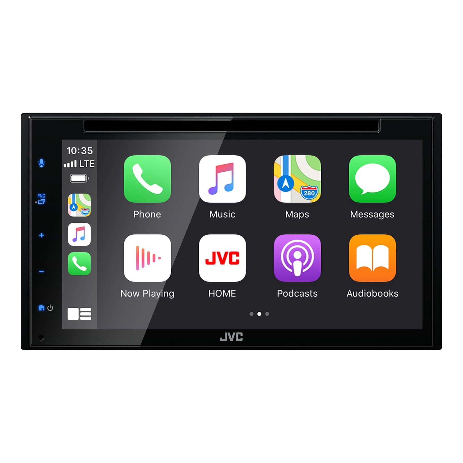 6.8-In. Double-DIN In-Dash DVD Receiver with Bluetooth, Apple CarPlay, Android Auto, and SiriusXM Ready