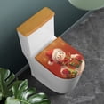 thumbnail image 2 of HELLHERO Christmas Snowman Cozy 2 Piece Set Toilet Seat Protector, Soft Polyester Round Toilet Lid Dust Cover & Dustproof, Stretchy Fabric, Machine Washable, 2 of 7