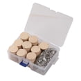 thumbnail image 3 of Milaget 100pcs Natural Wood Slices Keychain, Unfinished Predrilled Log Discs, 1 Hole, 3 of 5