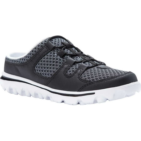 

Women s Propet TravelActiv Slide Backless Sneaker Black Mesh 12 D