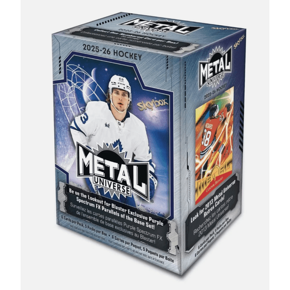 2025-26 NHL Upper Deck Skybox Metal Universe Hockey Factory Sealed Blaster Box 30 Cards