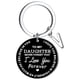 thumbnail image 1 of Llaveros para mujer, llavero de billetera, llavero de auto, lindo llavero DIY para mi hija, llavero de acero inoxidable negro con apellido de 26 letras, 2,5 cm, decoraciones de moda, 1 of 3