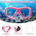 thumbnail image 4 of Set de Snorkel ACQCES para Niños con Válvula Secadora, Máscara Rosada, de 5 a 15 Años, 4 of 8