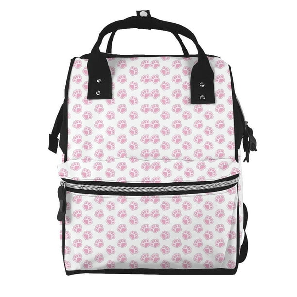 Easygdp Pink Paw para Bolsa de Bebé de Gran Capacidad con Múltiples Bolsillos, Bolsa de Pañales para Padres, Bolsa de Viaje Organizada y Elegante