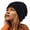 Black, variant on Knit Slouchy Beanie Minimal Fine Rib Cap with Relaxed Rear Drape Discrete Small Side Label And A Gathered Back Edge for Street Style And Daily Commuting Winter Hats for Women