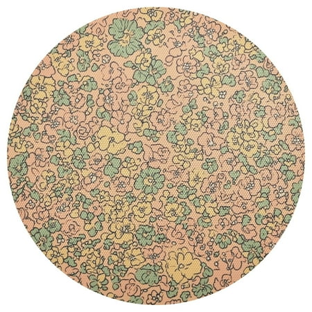 

Peach Floral Tapestry 6-Piece 15.4in Durable PVC Plate Mats Heat-Resistant for Parties and Dining