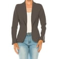 thumbnail image 5 of MOA COLLECTION Women's Casual Solid Office Work Wear Long Sleeve Fitted Open Front Blazer Jacket, 5 of 7