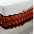 thumbnail image 2 of Orange Bed Skirt, Abstract Hand Drawn Ethno Pattern Tribal Borders Doodle Style, Elastic Bedskirt Dust Ruffle Wrap Around for Bedding Decor, 4 Sizes, Orange Red Plum, by Ambesonne, 2 of 2