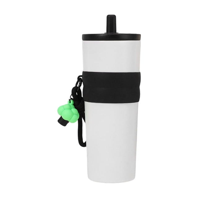 Siruishop Bouteille d'Eau Isolée Bouteille à Boire pour Camping Randonnée Activités Extérieures Blanc et Noir
