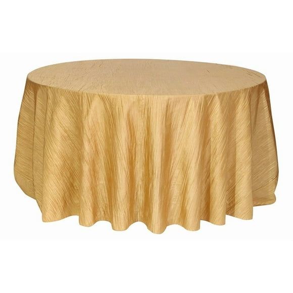 Fundas Para Silla – Mantel Redondo De Tafetán Arrugado De 120 Pulgadas – Mantel De Comedor Brillante Triturado Dorado Para Bodas, Fiestas, Cumpleaños, Despedidas De Soltera