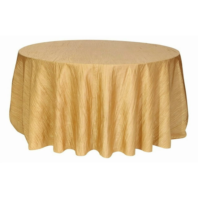 Fundas Para Silla – Mantel Redondo De Tafetán Arrugado De 120 Pulgadas – Mantel De Comedor Brillante Triturado Dorado Para Bodas, Fiestas, Cumpleaños, Despedidas De Soltera