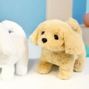 Walbest Kids Cute Puppy Plush Walking Barking Waging Tail Retriever Puppy Electronic Interactive Pet Dog Toy, Battery Operated Toy Animal Great Gift