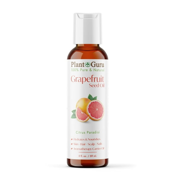 Grapefruit Seed Oil 2 oz Cold Pressed 100% Pure Natural Carrier - Skin, Body And Face. Great For Moisturizing Creams, Lotions, Scalp Treatments, and Lip Balms