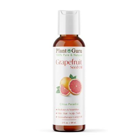 Grapefruit Seed Oil 2 oz Cold Pressed 100% Pure Natural Carrier - Skin, Body And Face. Great For Moisturizing Creams, Lotions, Scalp Treatments, and Lip Balms