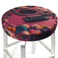 thumbnail image 3 of Balery Romantic Heart Guitar Fundas de asiento para taburete de bar redondo de tela de terciopelo ajustables que protegen de arañazos y manchas para sillas de 14 a 17 pulgadas.-12 inch, 3 of 7