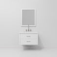thumbnail image 2 of Castor 30 in W White Single Bath Vanity Cultured Marble Top, 28 in Mirror and Faucet Set, 2 of 6
