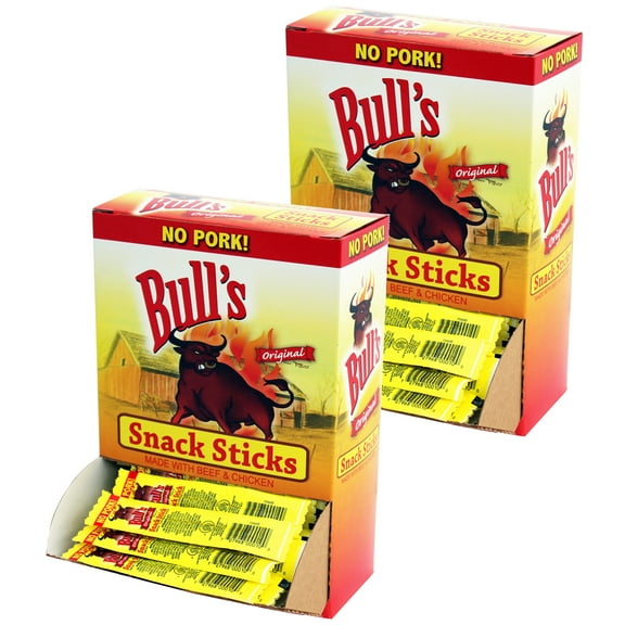 Bull's 0.25oz Original Sticks (No Pork) 100-ct Boxes - 2 Boxes