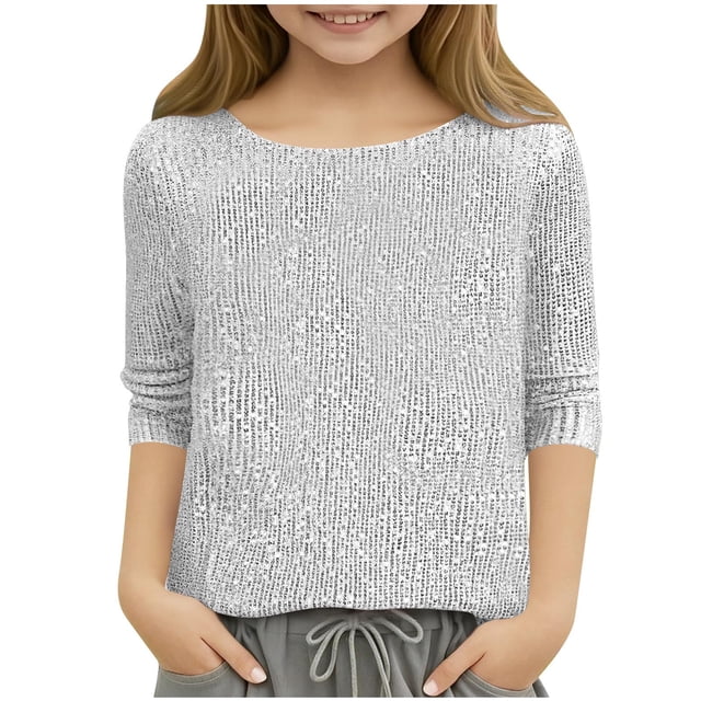 T-Shirt pour Enfants, Mode Décontractée d'Été Préscolaire Col Rond Manches Longues Imprimé Saison Scolaire, Chemises Manches Longues