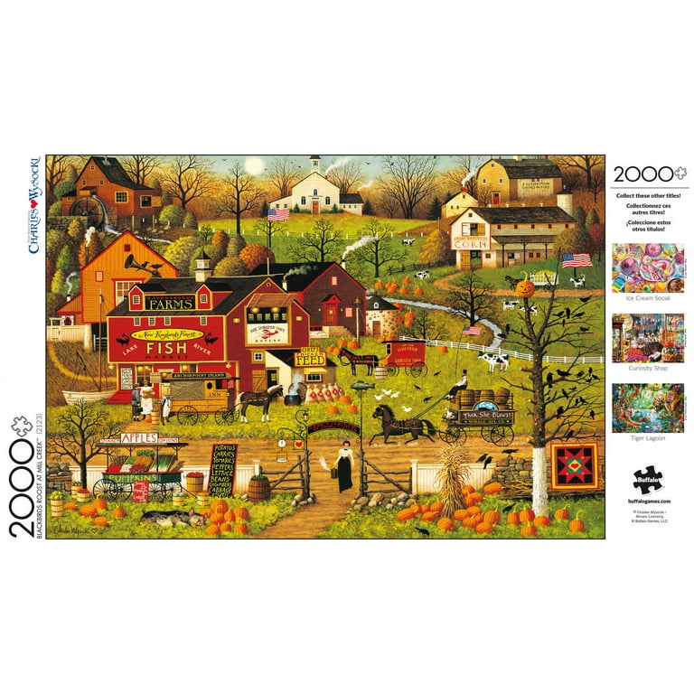 Buffalo Games 2000-Piece Charles Wysocki Blackbirds Roost Puzzle