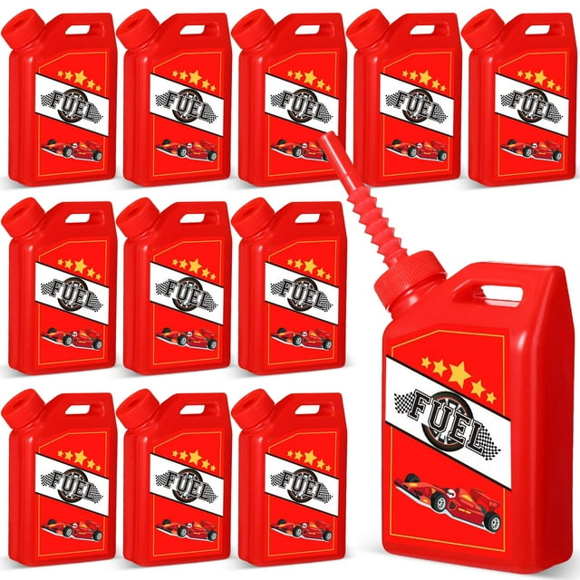 Bidón de combustible Cup Mifoci para coche de carreras, 500 ml, con pajita para fiestas infantiles, 12 unidades