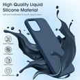 thumbnail image 2 of Liquid Silicone Case for iPhone 12 Mini (5.4''), [Scratch-Resistant, Anti-Fingerprint, Shockproof] Protective Slim Phone Case, 4-Layer Cover with Microfiber Lining, Silky-Soft Touch, Navy Blue, 2 of 14