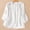 White, variant on Women's Summer Linen Blend Embroidered Blouse, V-Neck Solid Lightweight 3/4 Sleeve Relaxed Casual Top Light Blue S