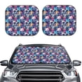thumbnail image 2 of Fotbe cool Skull colorful 2-Piece Car Windshield Sun Shade | Sun Blocker for Car Windshield | Foldable Automotive Interior Accessories for Sun Protection-Small, 2 of 7