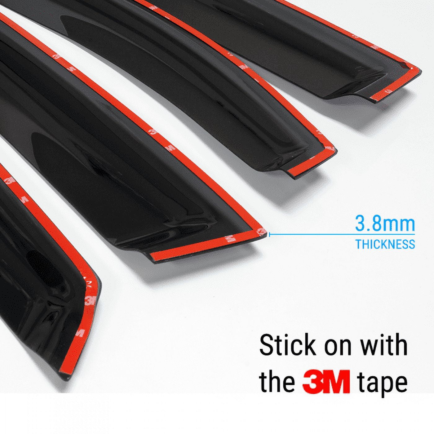 Smoke Window Sun Vent Visor Rain Guards Deflectors for Jeep Grand Cherokee 2011-2015