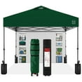 thumbnail image 2 of Best Choice Products 10x10ft Easy Setup Pop Up Canopy, Portable Tent w/ Side Wall, 1-Button Push, Case - Forest Green, 2 of 9