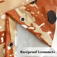 thumbnail image 6 of 72" x72" Abstract Tangerine Boho Shower Curtain Set,Arch Sun Design,Sage Green Minimalistic Leaves Pattern,Waterproof and Durable Luxurious Fabric-12 Hooks, 6 of 6