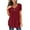Red, variant on Nnhblu Blouses & Button-Down Shirts Women Blouses and Tops Fashion Discount Clearance Women's Summer Solid Color Round Neck Button Pleated Short Sleeve Tops Black