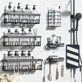 thumbnail image 1 of Organizador de Baño 6 Piezas, Organizador De Ducha Esquina, Accesorios para Baño con Repisas y Jaboneras, Estante para Baño Sin Taladro para Ducha y Pared (Negro), 1 of 4