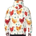 thumbnail image 3 of Bingfone Flower Chicken Men's Drawstring Hoodie Long Sleeve Pocket Sweatshirts-3X-Large, 3 of 6